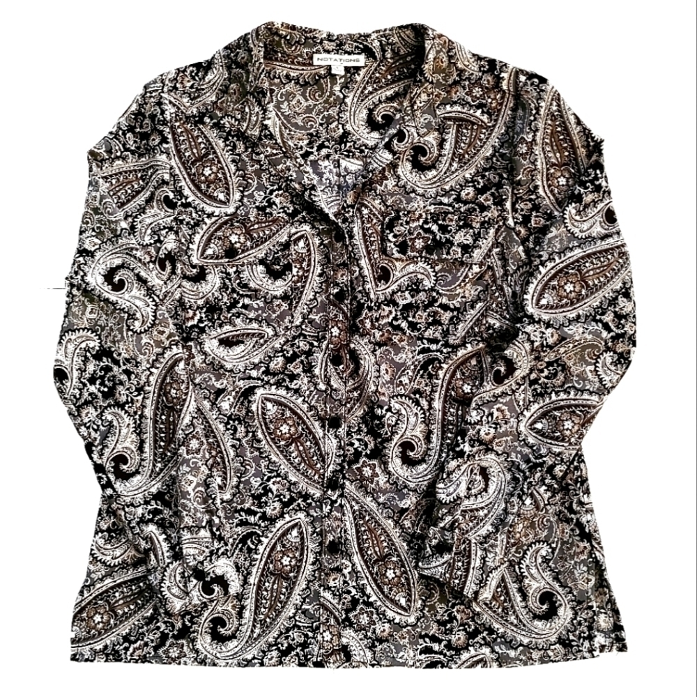 𝅺notations Designer Button-Up Dress Shirt